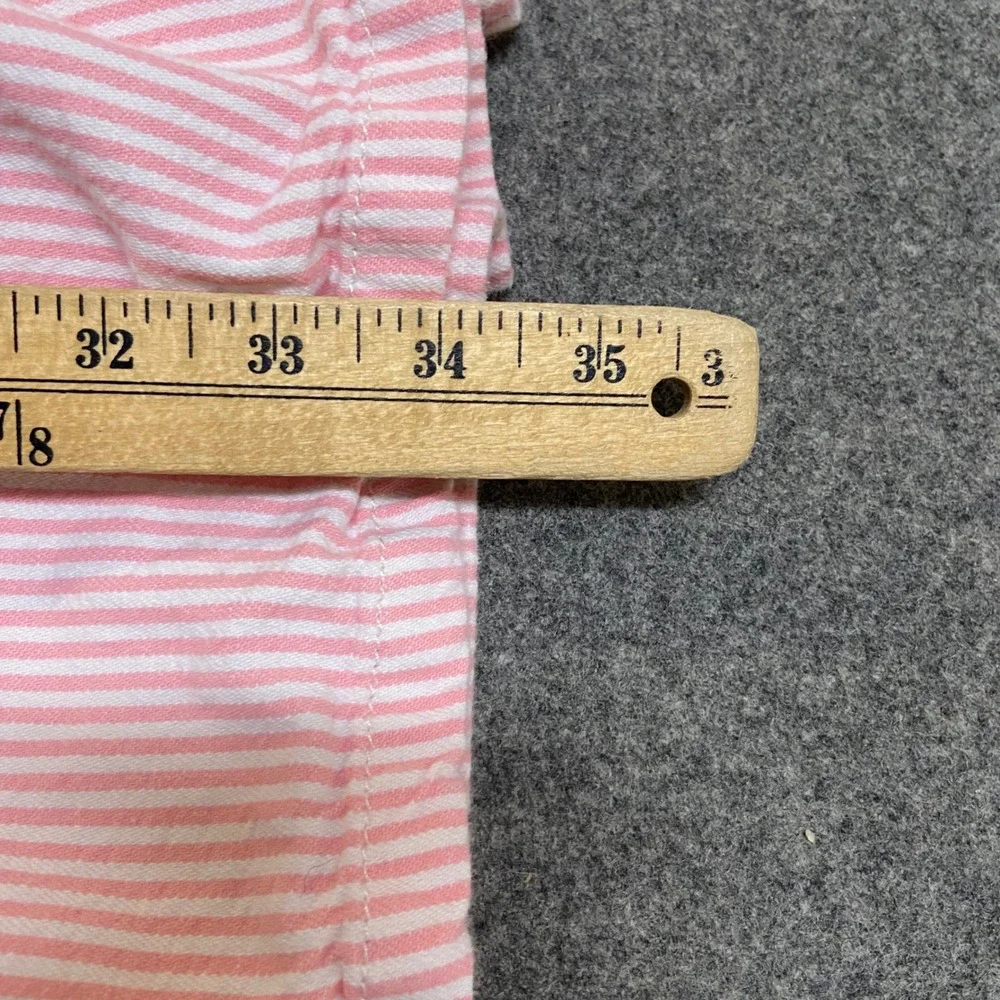 Old Navy Striped Overalls Jumpsuit Girls 5T Pink White Tie Strap Cotton Wide Leg